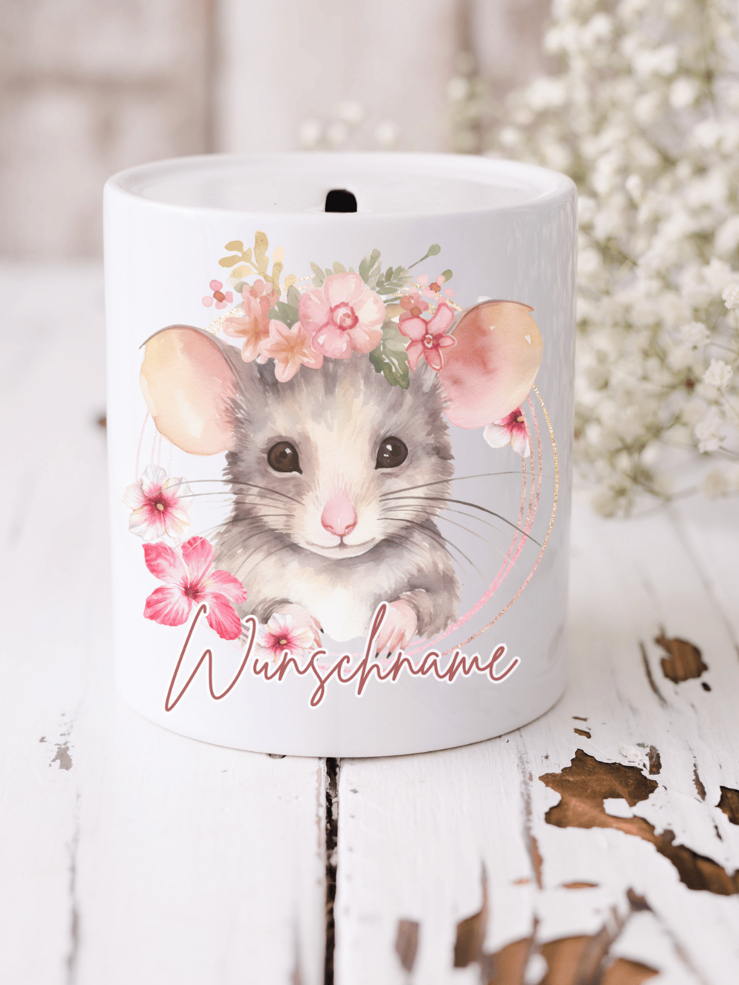 Keramik Spardose MAUS | personalisiert - achtsame Geschenke für Frauen bei Alles auf Anfang in bedburg, NRW