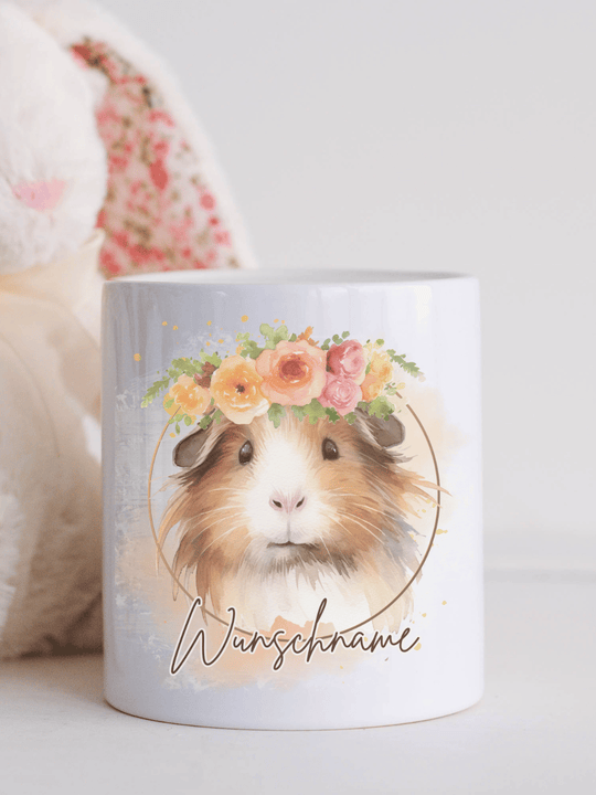 Keramikspardose Meerschweinchen personalisierbar mit Name - achtsame Geschenke für Frauen bei Alles auf Anfang in Bedburg
