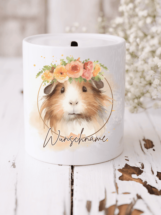 Keramikspardose Meerschweinchen personalisierbar - achtsame Geschenke für Frauen bei Alles auf Anfang in Bedburg, NRW
