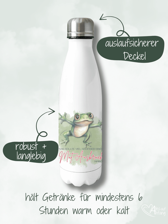 MUTAUSBRUCH Trinkflasche - Alles auf Anfang - personalisierte Geschenke für Frauen