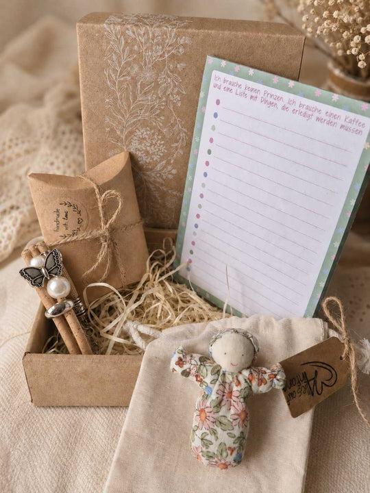 Mutflügel Mini-Geschenkbox. Achtsame Geschenke für Frauen, Alles auf Anfang