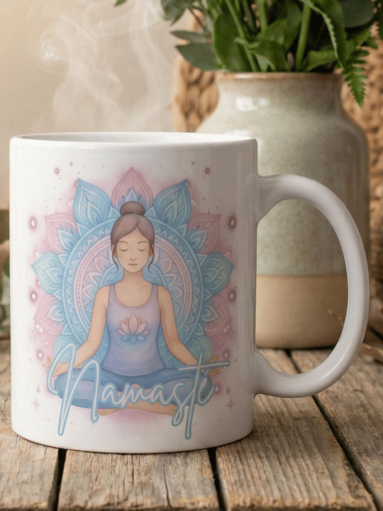 Keramiktasse Namaste. Achtsame Geschenke für Frauen bei Alles auf Anfang, Bedburg NRW