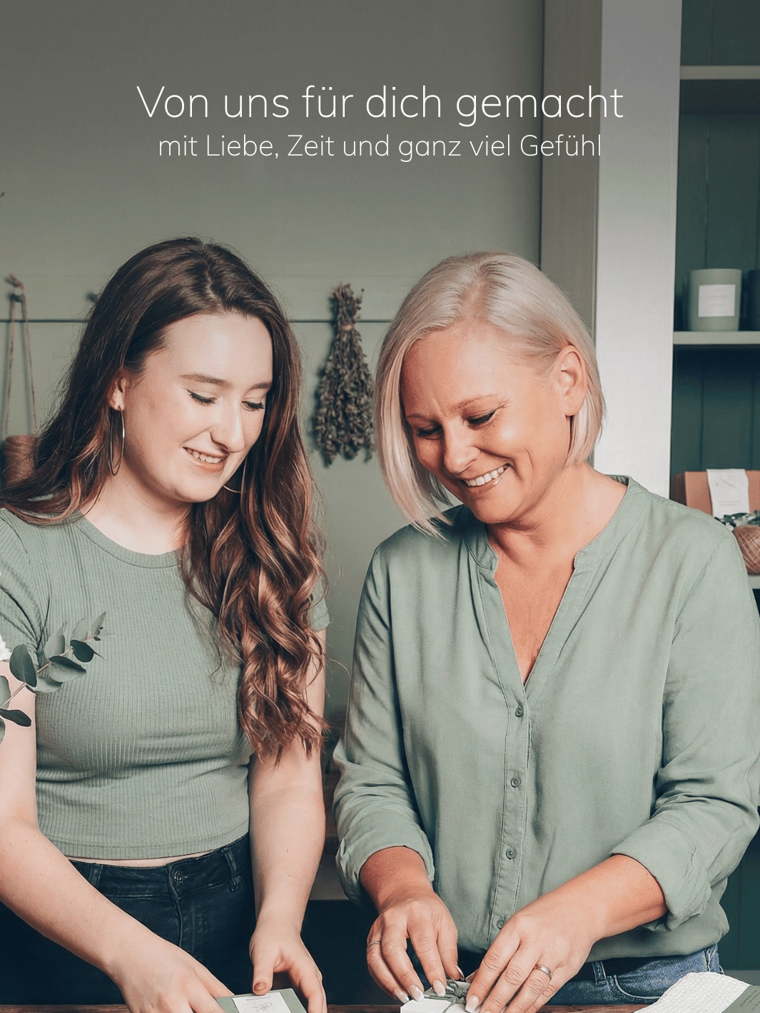 Familiengeführte Mutter-Tochter-Manufaktur bei der liebevolle Geschenkideen mit Herz entstehen – Achtsame Geschenke für Frauen bei Alles auf Anfang in Bedburg, NRW
