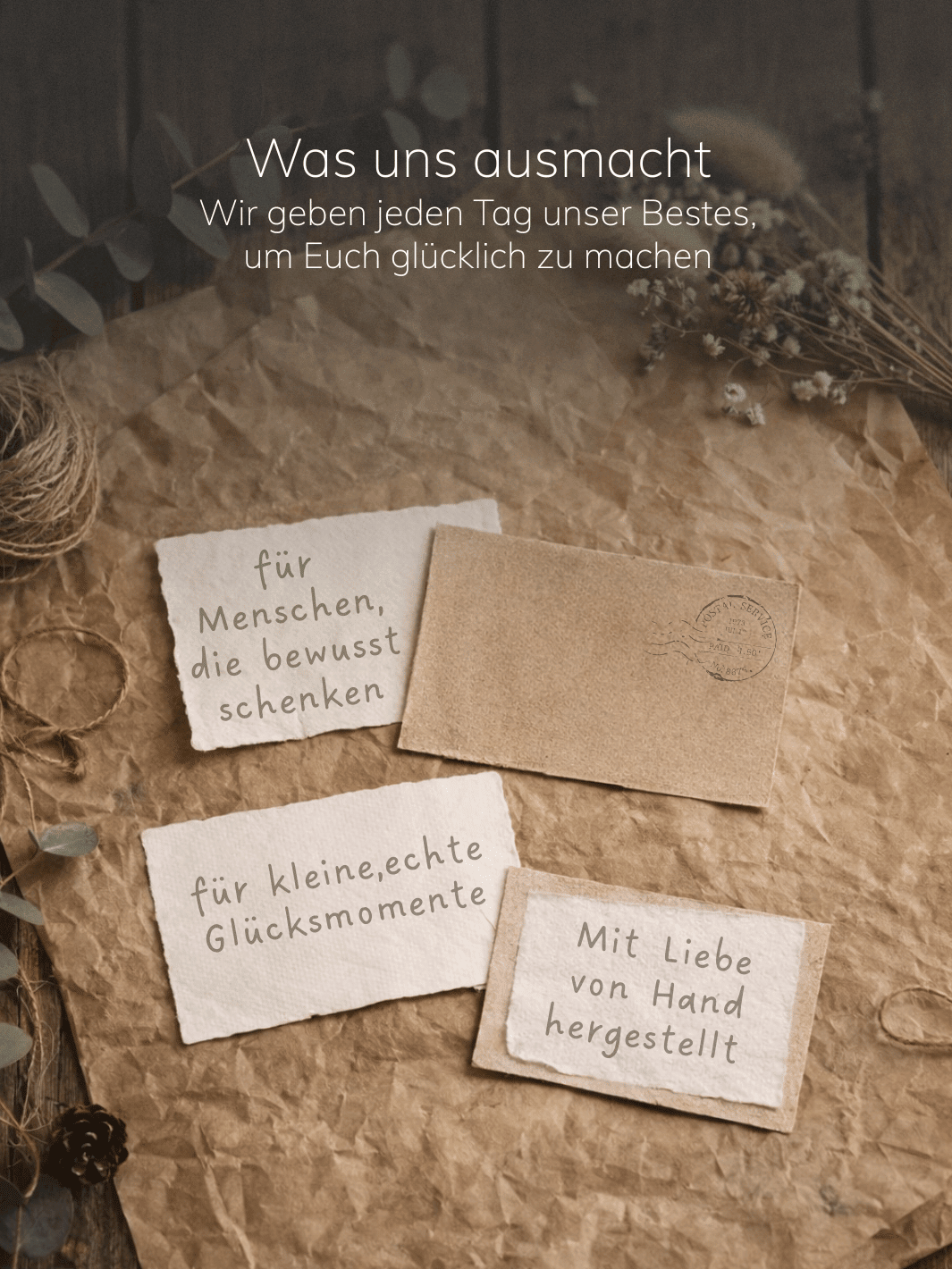 Was uns ausmacht bei Alles auf Anfang- achtsame Geschenke für Frauen aus Bedburg, NRW