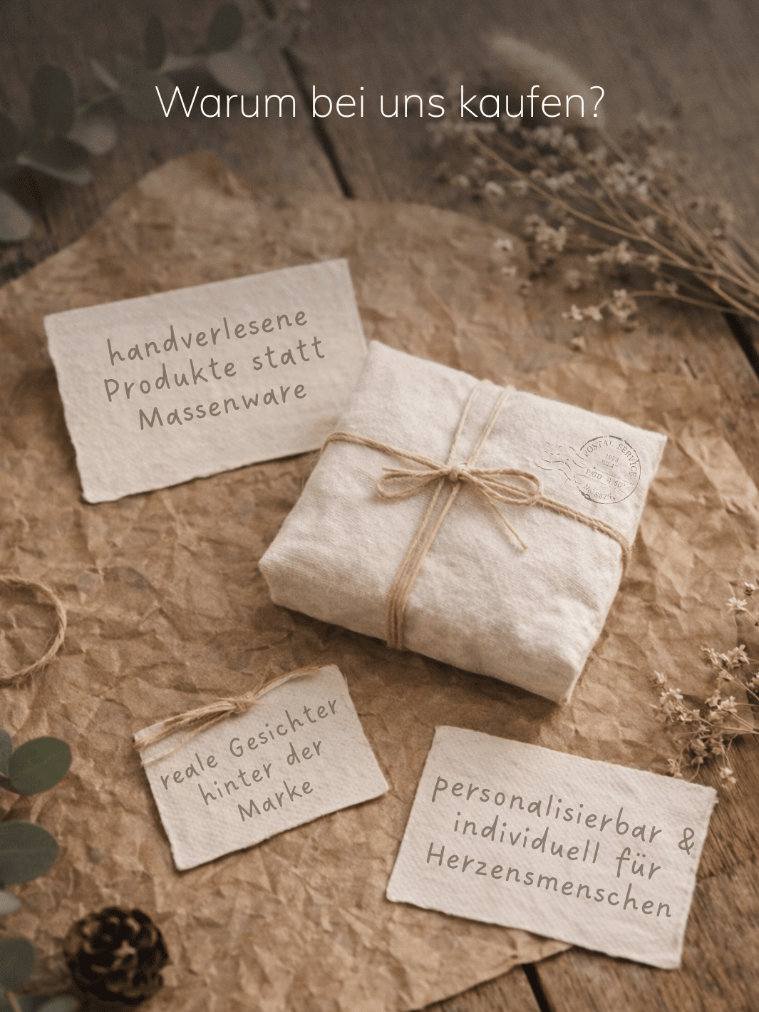 Warum du in unserer Manufaktur kaufen solltest. Achtsame Geschenke für Frauen bei Alles auf Anfang in Bedburg, NRW