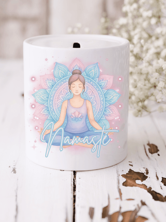 NAMASTE YOGA Spardose - Alles auf Anfang - personalisierte Geschenke für Frauen