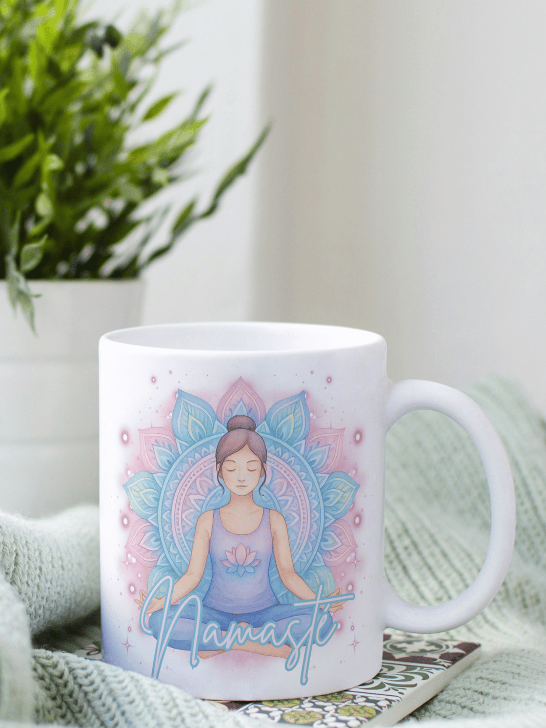 NAMASTE YOGA Tasse - Alles auf Anfang - personalisierte Geschenke für Frauen