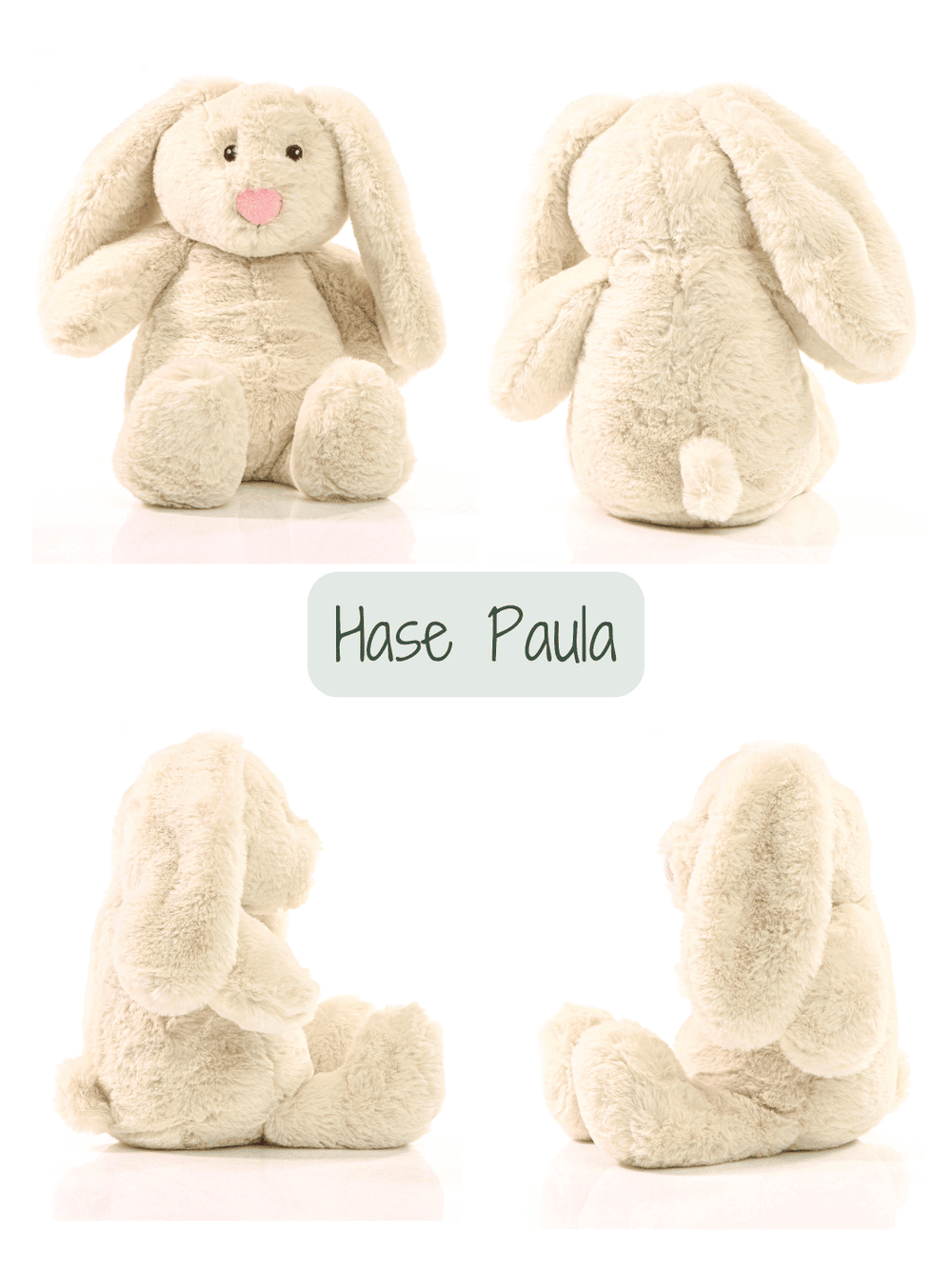 Kuschelhase PAULA - mit seinen Schlappohren ist er das ideale Geschenk für deinen Lieblingsmenschen. 