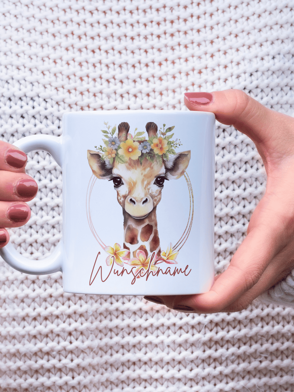 Personalisierbare Keramiktassen, handgefertigt in Deutschland, individuelles Geschenk für Freundin, nachhaltige Tasse für Kaffee oder Tee, liebevoll gestaltetes Motiv, personalisierbar mit Name