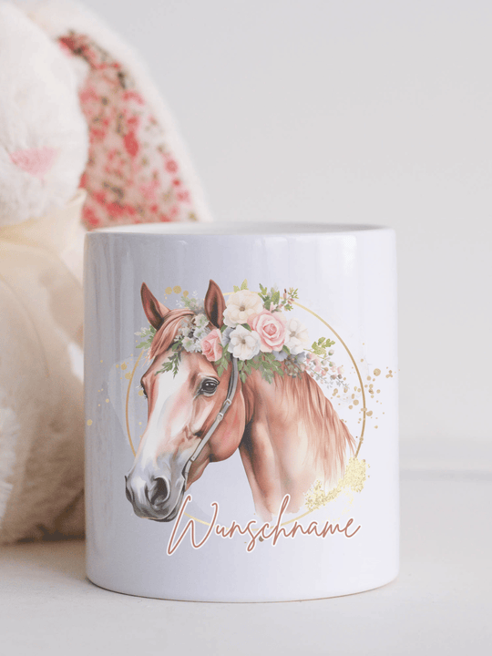 Keramikspardose Pferd personalisiert - achtsame Geschenke für Frauen bei Alles auf Anfang in Bedburg, NRW