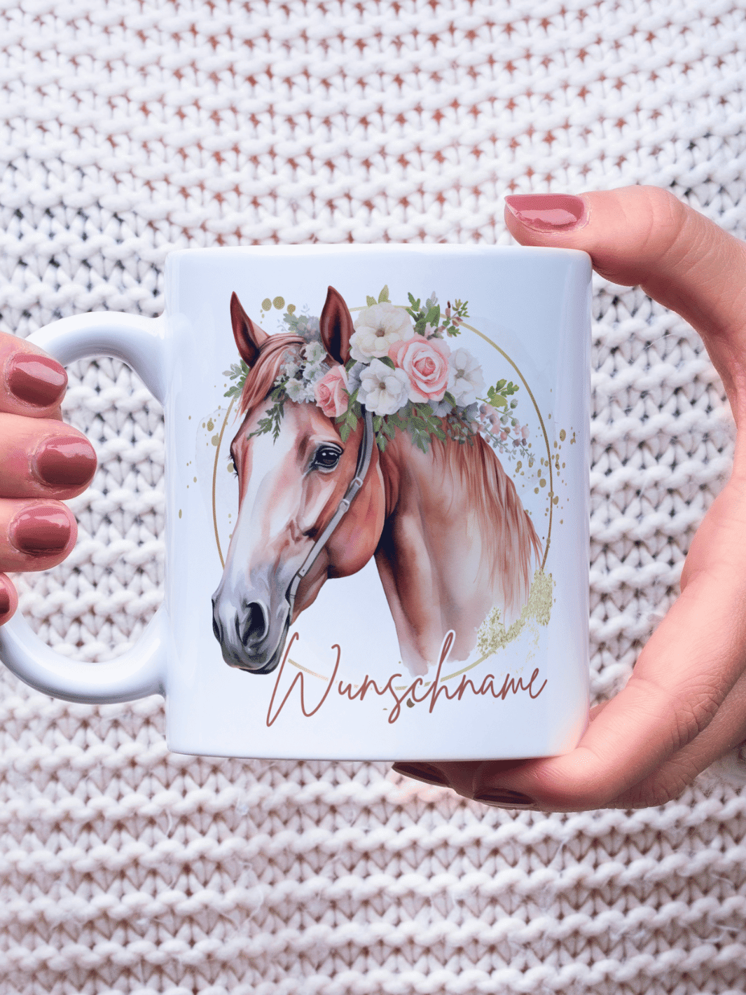 Pferd Tasse personalisiert. Achtsame Geschenke für Frauen und Mädchen bei Alles auf Anfang in Bedburg, NRW
