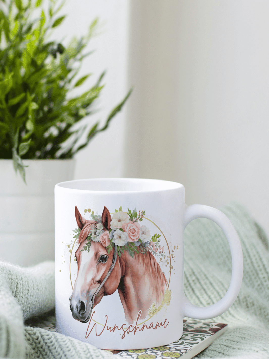 Pferd Tasse personalisiert. Achtsame Geschenke für Frauen und Mädchen bei Alles auf Anfang in Bedburg, NRW