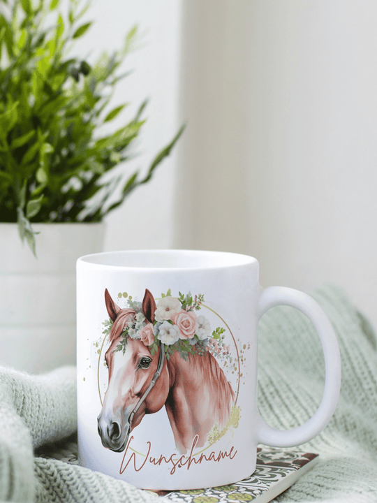 Pferd Tasse personalisiert. Achtsame Geschenke für Frauen und Mädchen bei Alles auf Anfang in Bedburg, NRW