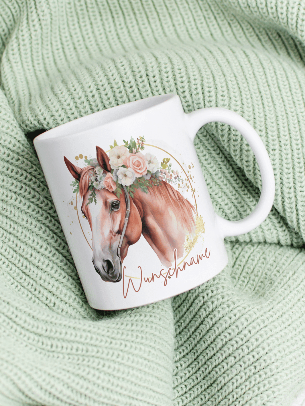 Pferd Tasse personalisiert. Achtsame Geschenke für Frauen und Mädchen bei Alles auf Anfang in Bedburg, NRW