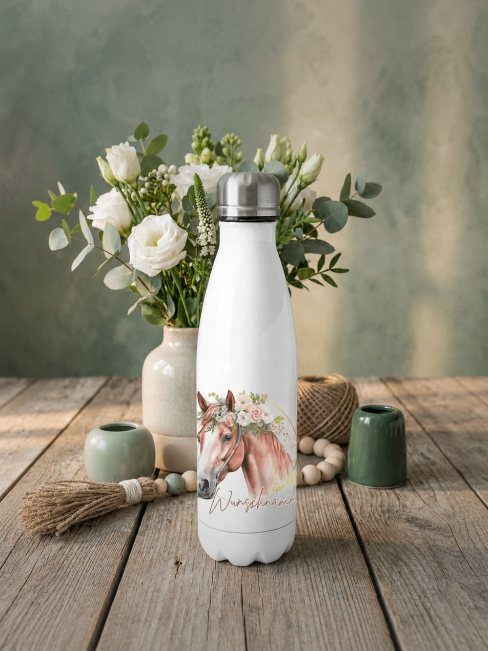 Trinkflasche Pferd personalisiert - achtsame Geschenke für Frauen und Mädchen bei Alles auf Anfang in Bedburg, NRW