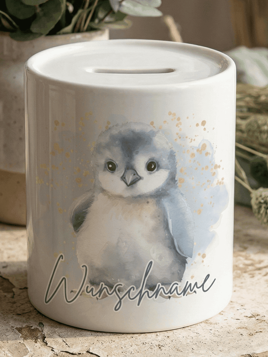 PINGUIN Spardose - Alles auf Anfang - personalisierte Geschenke für Frauen