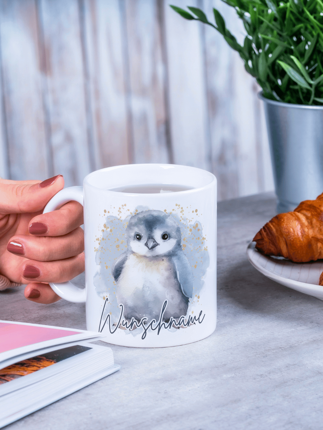 PINGUIN Tasse - Alles auf Anfang - personalisierte Geschenke für Frauen