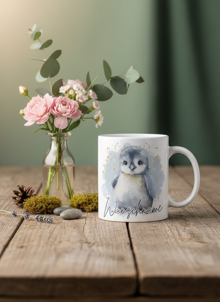 PINGUIN Tasse - Alles auf Anfang - personalisierte Geschenke für Frauen