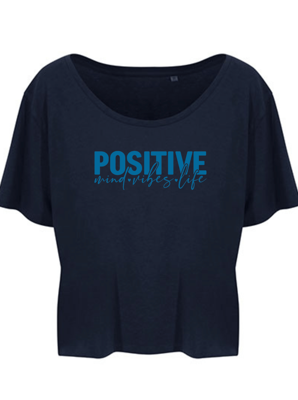 Positive Mind Damen T-Shirt cropped navy