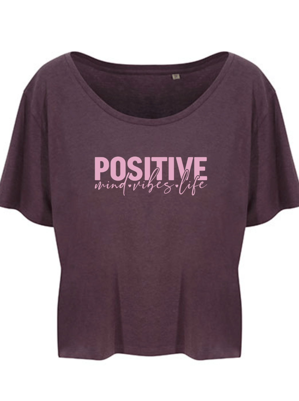 Positive Mind Damen T-Shirt cropped wild mulberry