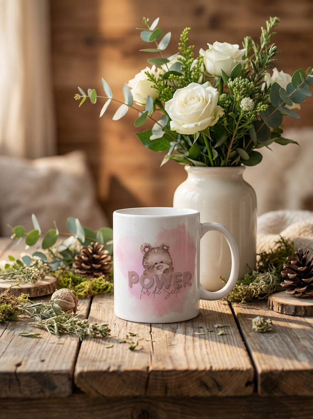 Power für die Seele Tasse personalisiert. Achtsame Geschenke für Frauen und Mädchen bei Alles auf Anfang in Bedburg, NRW