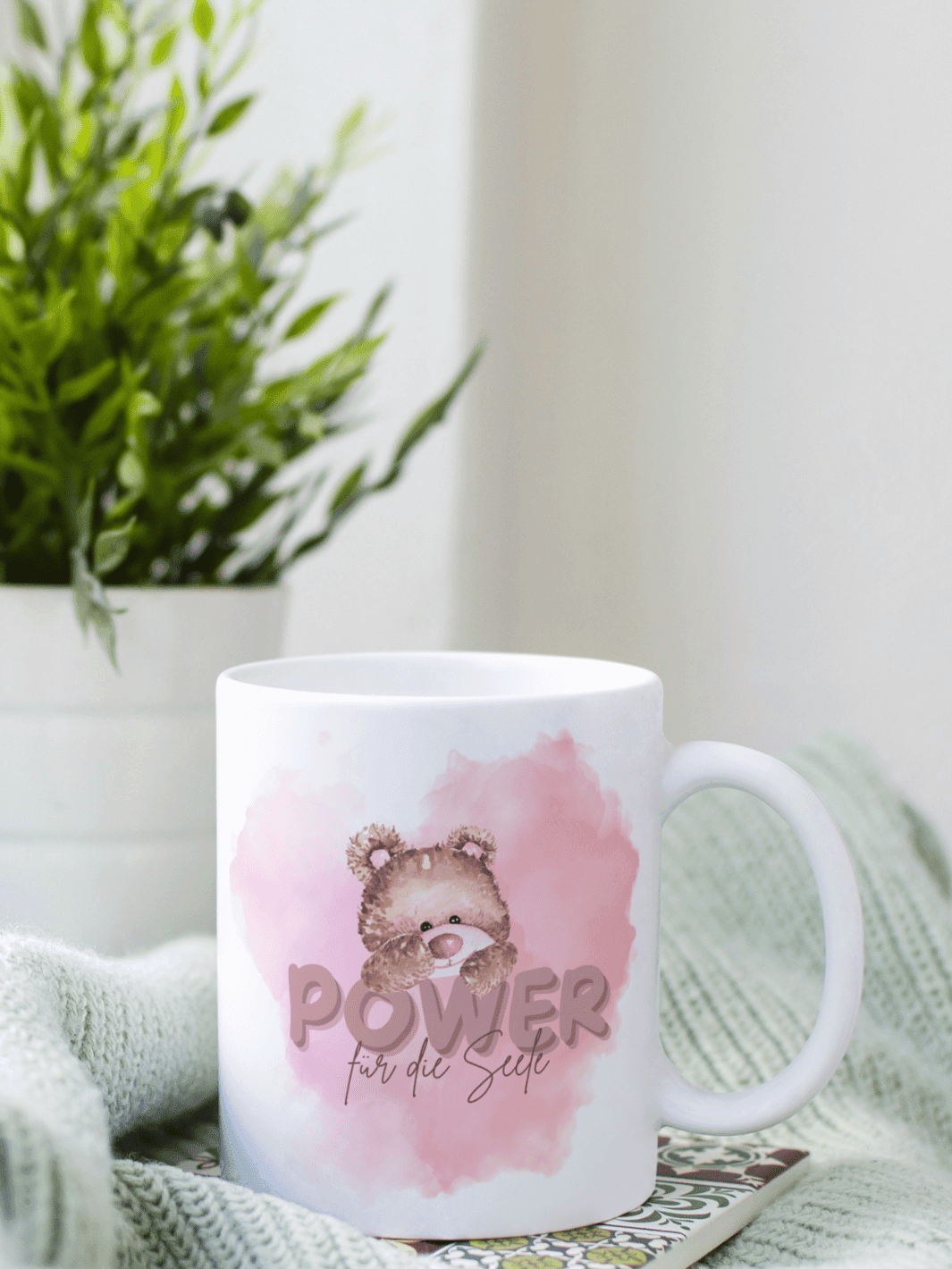 Power für die Seele Tasse personalisiert. Achtsame Geschenke für Frauen und Mädchen bei Alles auf Anfang in Bedburg, NRW