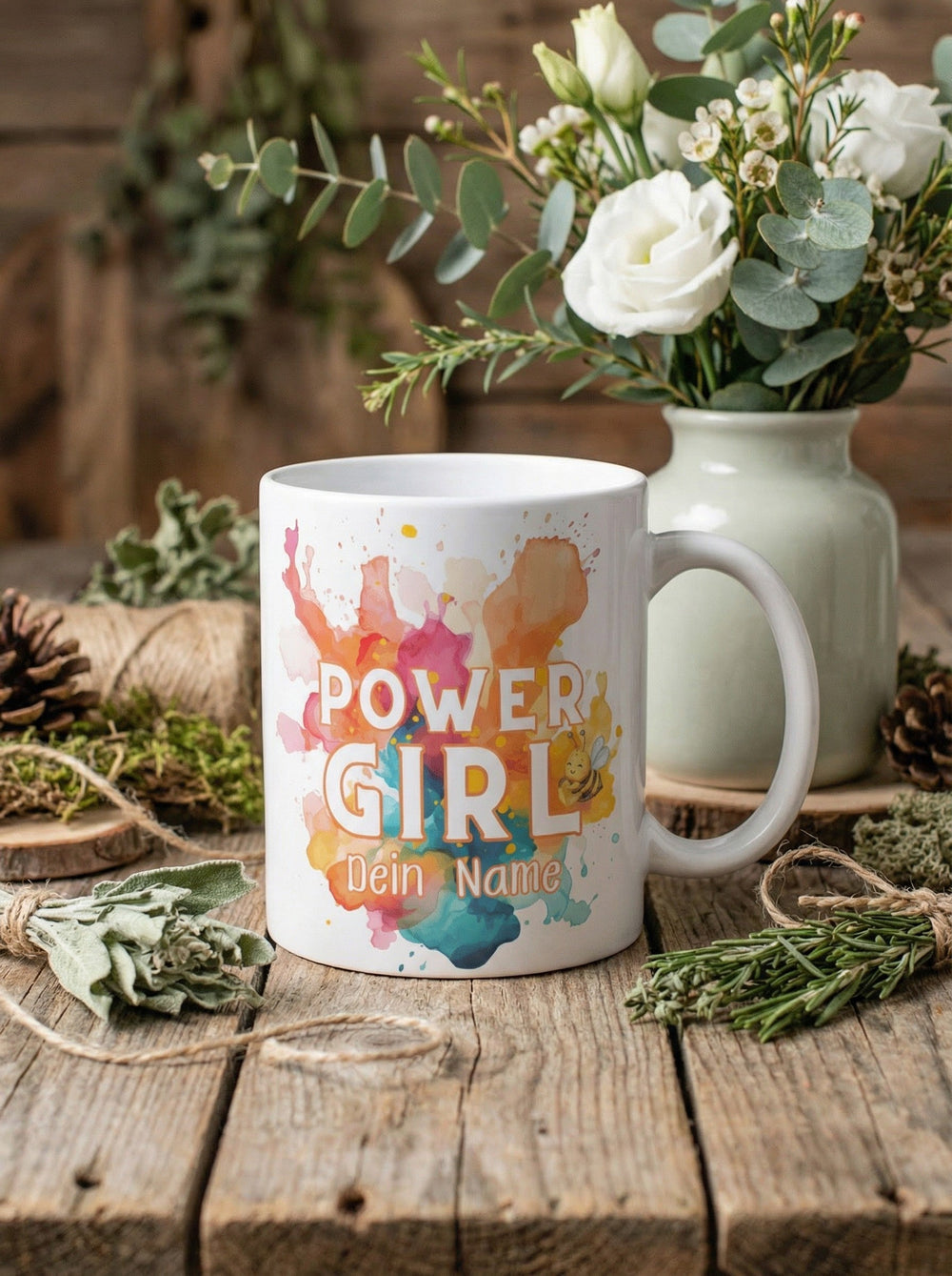 POWER GIRL Tasse - Alles auf Anfang - personalisierte Geschenke für Frauen