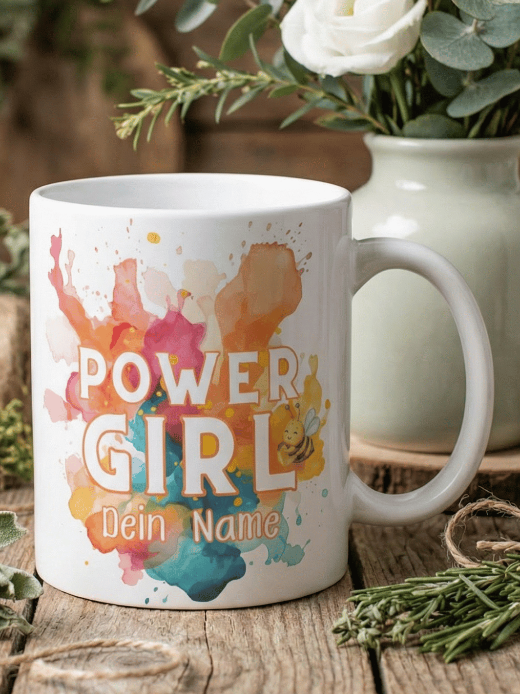 POWER GIRL Tasse - Alles auf Anfang - personalisierte Geschenke für Frauen