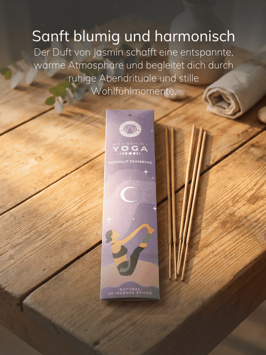 RÄUCHERSTÄBCHEN Moonshine Yoga Moonlit Jasmnine - Alles auf Anfang - achtsame Geschenke für Frauen aus Bedburg, NRW