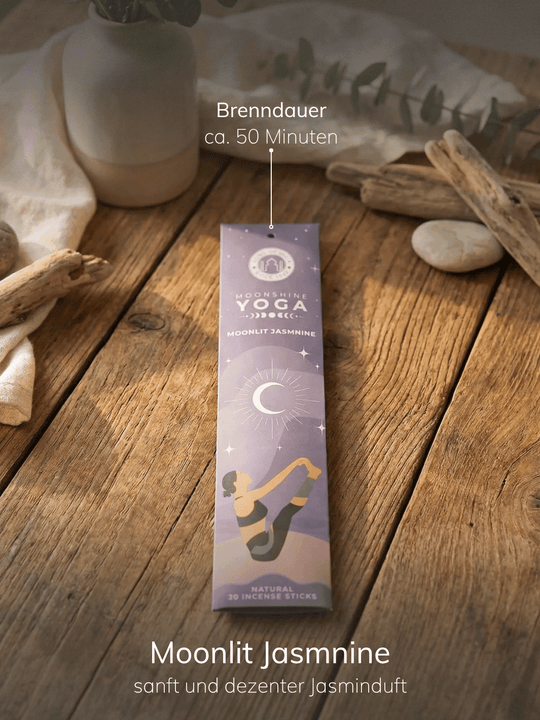 RÄUCHERSTÄBCHEN Moonshine Yoga Moonlit Jasmnine - Alles auf Anfang - achtsame Geschenke für Frauen aus Bedburg