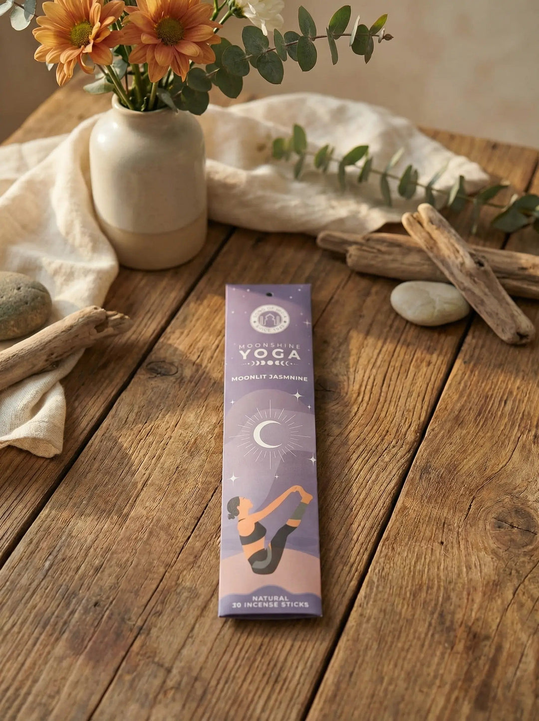 RÄUCHERSTÄBCHEN Moonshine Yoga Moonlit Jasmnine - Alles auf Anfang - personalisierte, achtsame Geschenke für Frauen