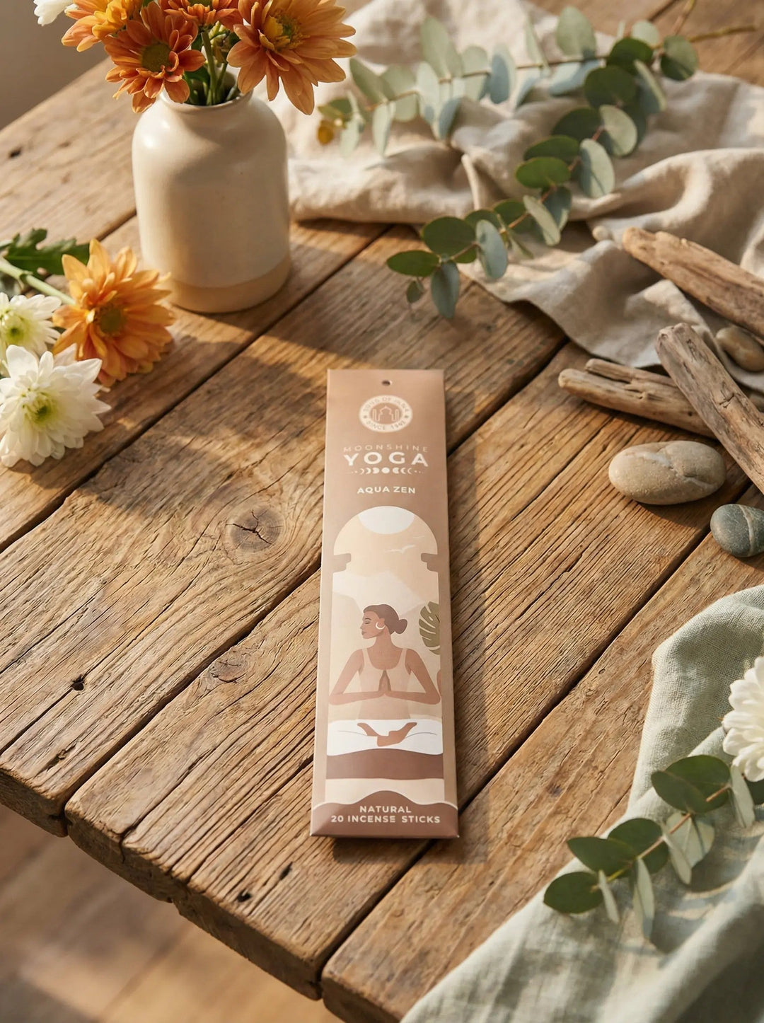 RÄUCHERSTÄBCHEN Moonshine Yoga Aqua Zen - Alles auf Anfang - personalisierte, achtsame Geschenke für Frauen