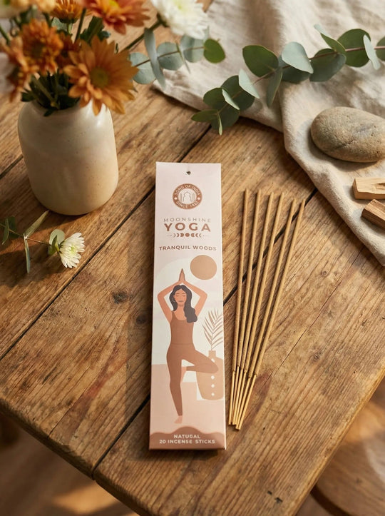 RÄUCHERSTÄBCHEN Moonshine Yoga Tranquil Woods - Alles auf Anfang - personalisierte, achtsame Geschenke für Frauen