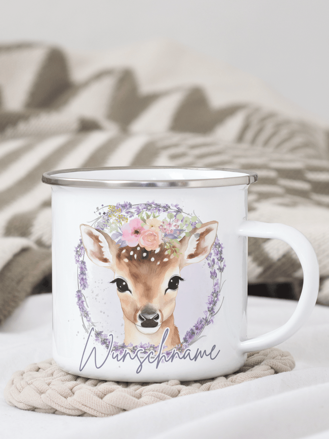 REH Emaillebecher - Alles auf Anfang - personalisierte Geschenke für Frauen