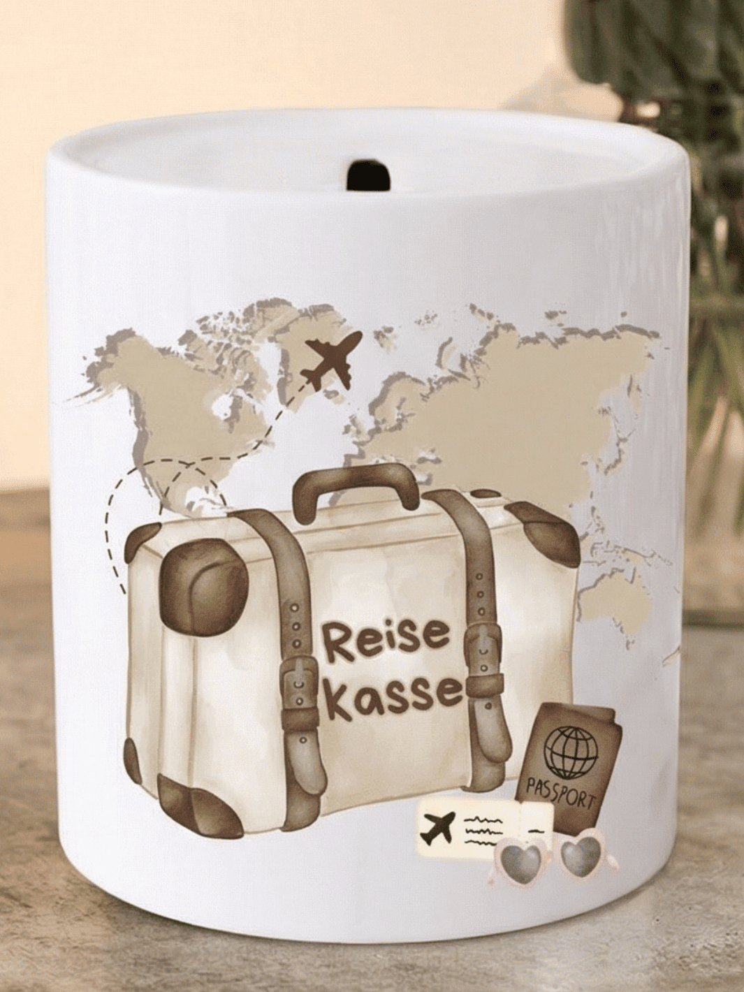 Keramikspardose Reisekasse - achtsame Geschenke für Frauen bei Alles auf Anfang in Bedburg, NRW
