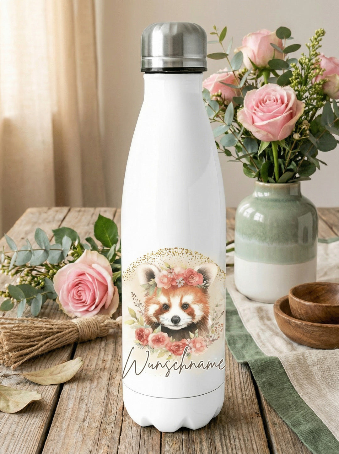 ROTER PANDA Trinkflasche - Alles auf Anfang - personalisierte Geschenke für Frauen