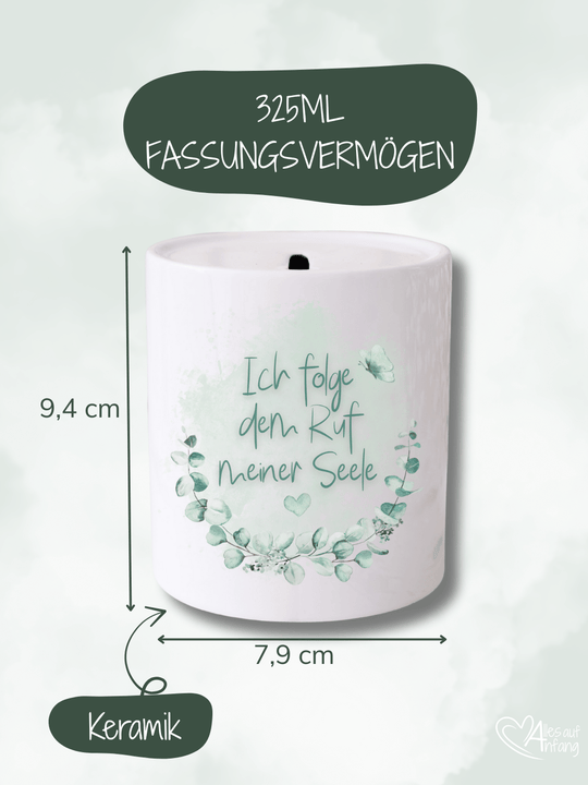 Ich folge dem Ruf meiner Seele Keramikspardose - Alles auf Anfang - Geschenke für Frauen