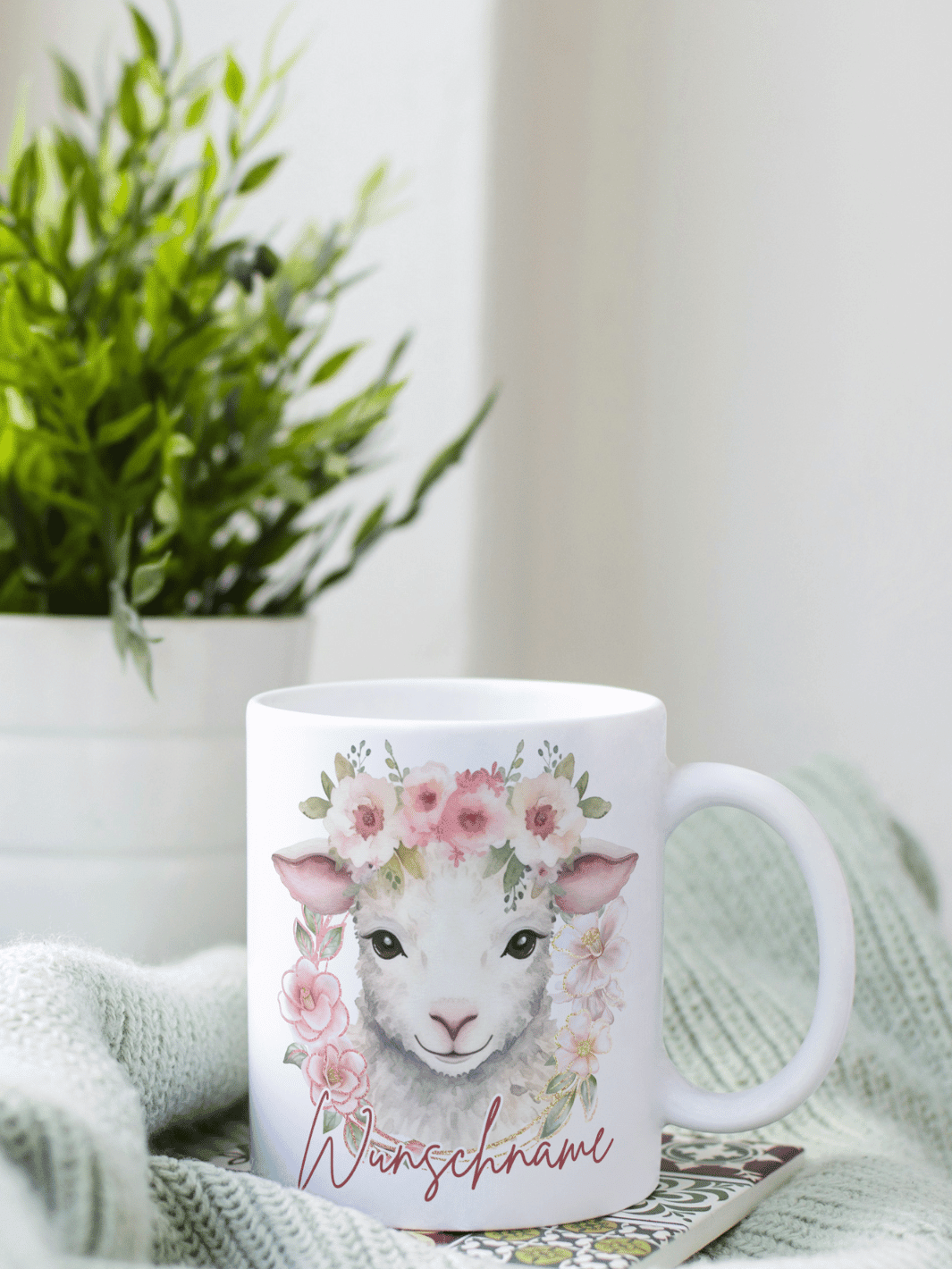 Schaf Tasse personalisiert. Achtsame Geschenke für Frauen und Mädchen bei Alles auf Anfang in Bedburg, NRW