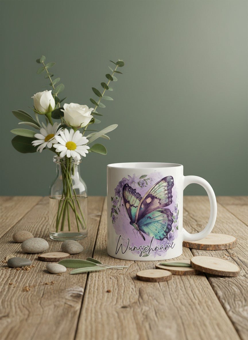 SCHMETTERLING Tasse - Alles auf Anfang - personalisierte Geschenke für Frauen
