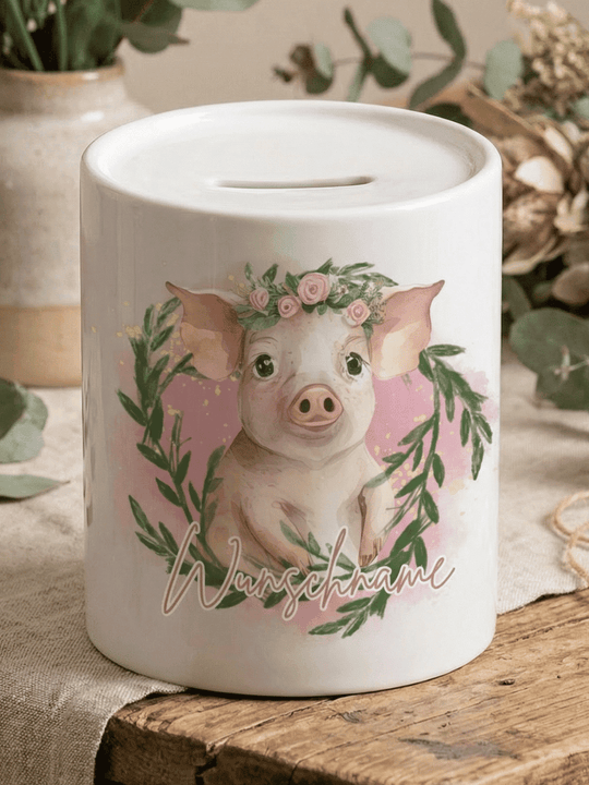 SCHWEINCHEN Spardose - Alles auf Anfang - personalisierte Geschenke für Frauen