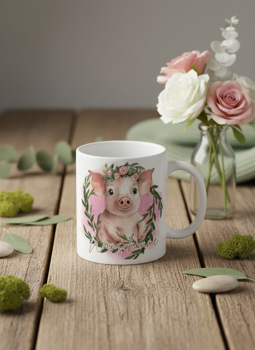 SCHWEINCHEN Tasse - Alles auf Anfang - personalisierte Geschenke für Frauen