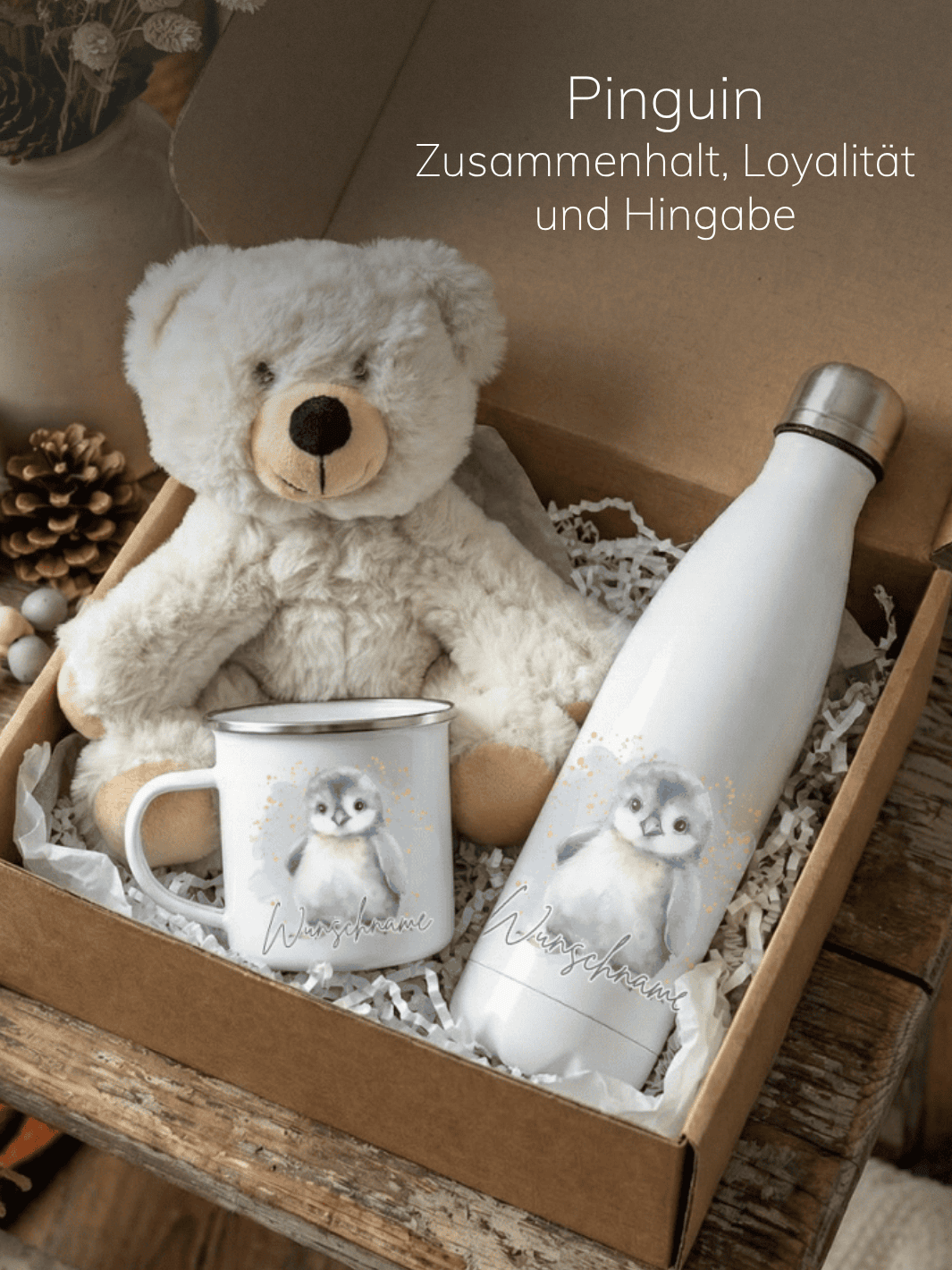 PINGUIN - SEELENTIER Geschenkbox (Motiv auswählbar) - achtsame Geschenke für Frauen bei Alles auf Anfang in Bedburg, NRW