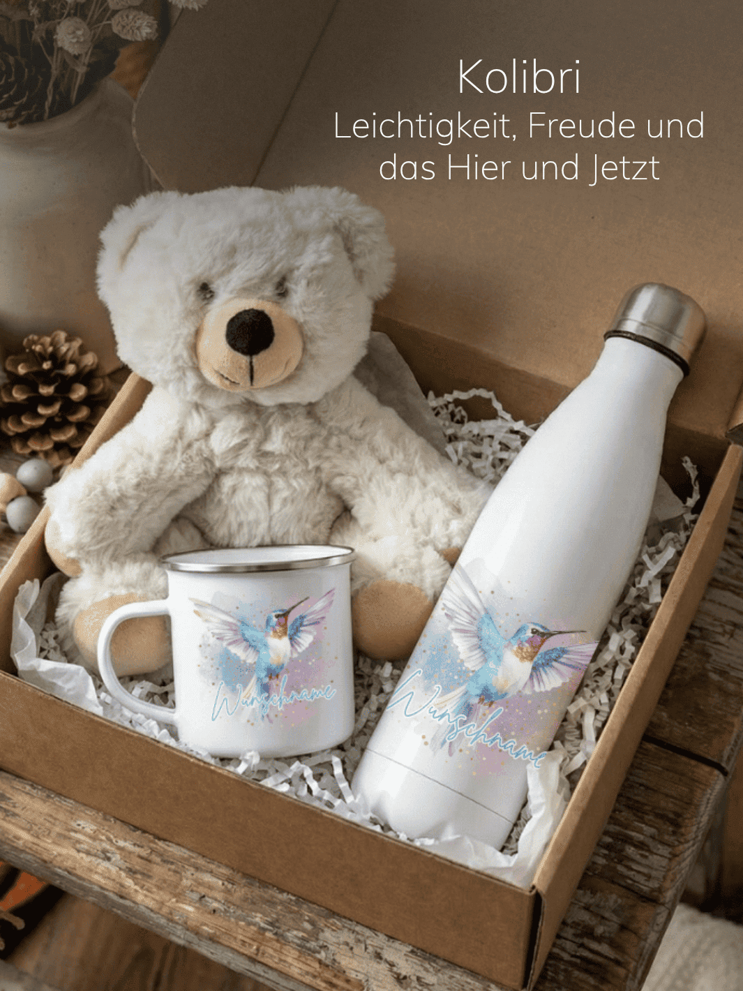 KOLIBRI - SEELENTIER Geschenkbox (Motiv auswählbar) - achtsame Geschenke für Frauen bei Alles auf Anfang in Bedburg, NRW