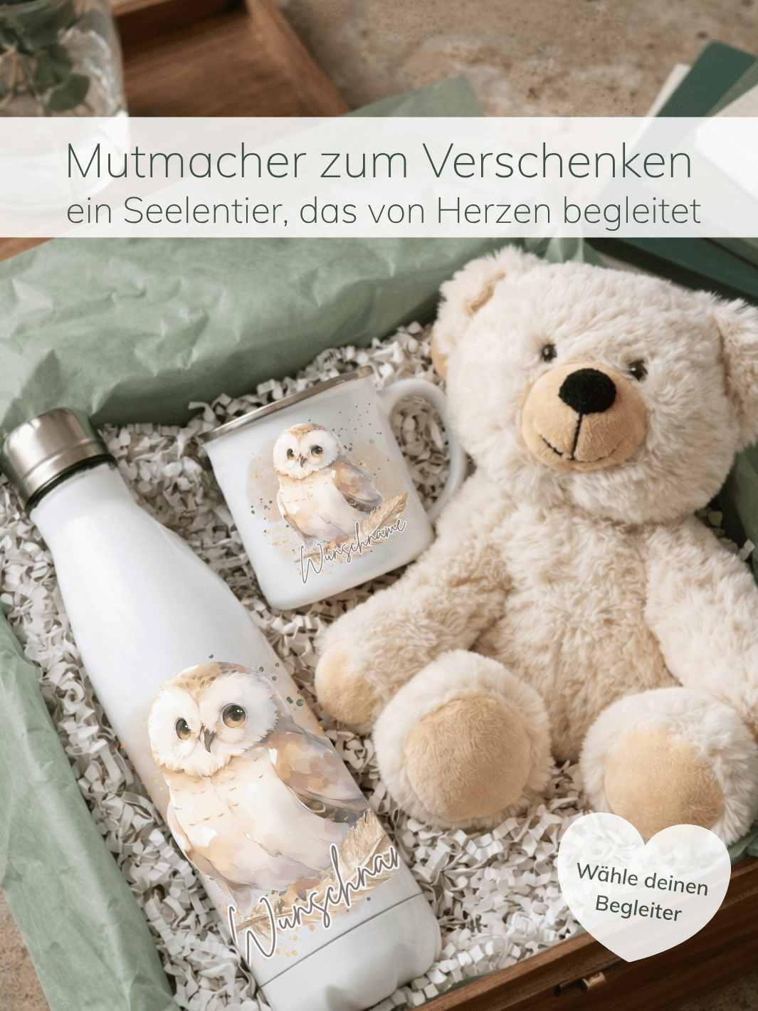 SEELENTIER Geschenkbox (Motiv auswählbar) - personalisierbare, achtsame Geschenke für Frauen bei Alles auf Anfang in Bedburg, NRW