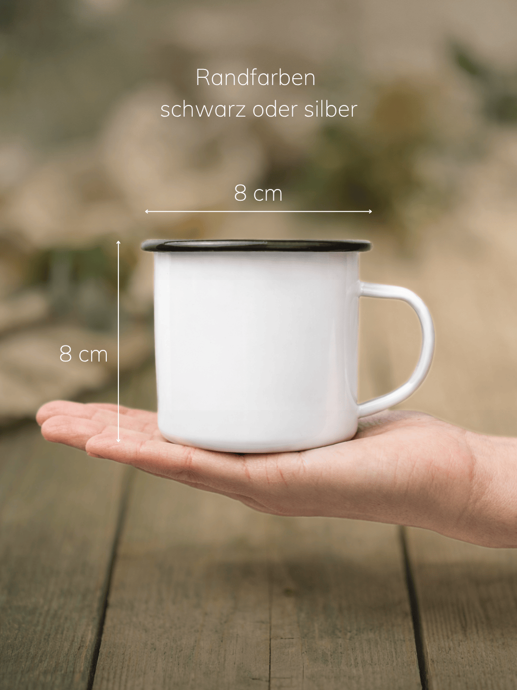 Emaillebecher Größenangaben von Alles auf Anfang. Achtsame Geschenke für Frauen aus Bedburg, NRW