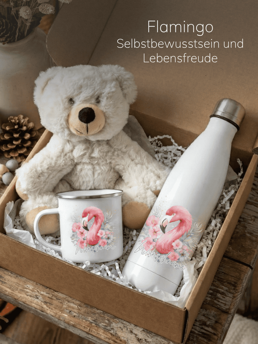 FLAMINGO - SEELENTIER Geschenkbox (Motiv auswählbar) - achtsame Geschenke für Frauen bei Alles auf Anfang in Bedburg, NRW
