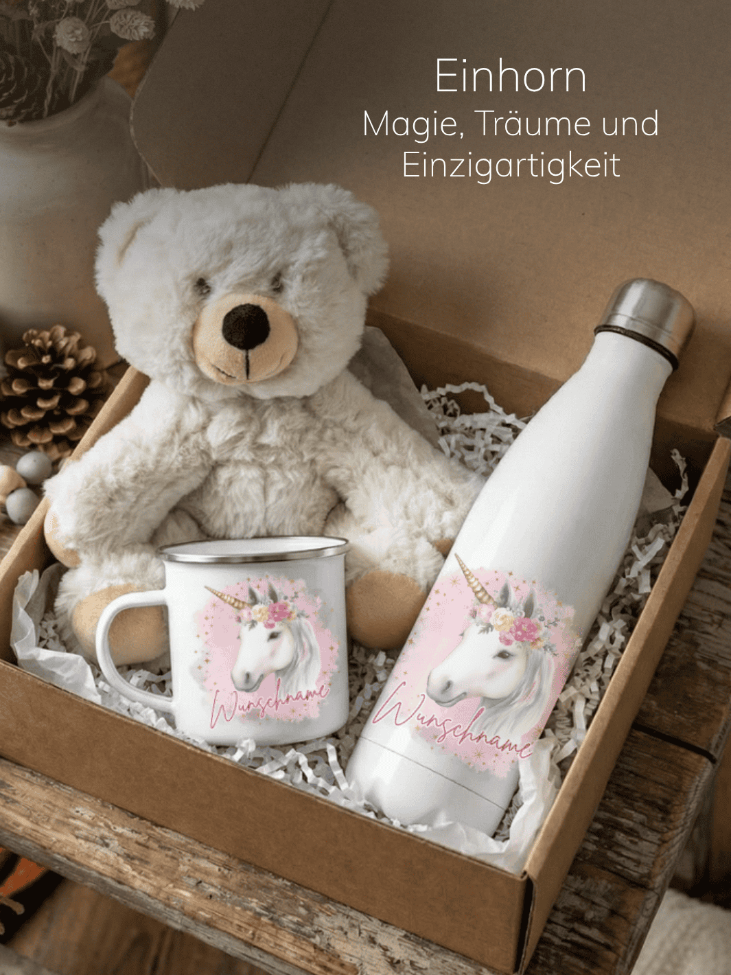 EINHORN - SEELENTIER Geschenkbox (Motiv auswählbar) - achtsame Geschenke für Frauen bei Alles auf Anfang in Bedburg, NRW