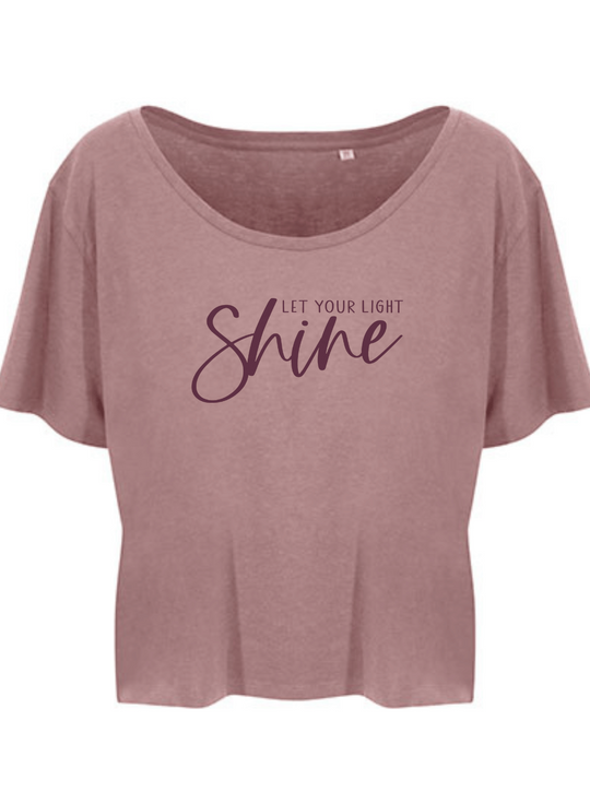 SHINE Damen cropped Shirt dustypink