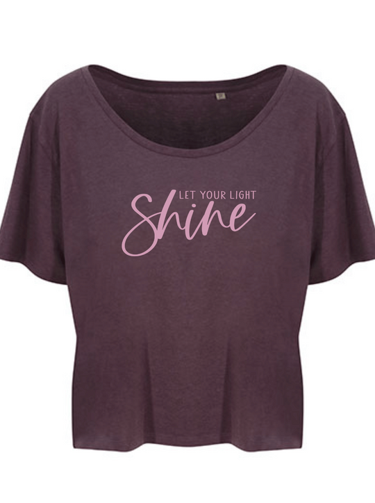 SHINE Damen cropped Shirt wild mulberry