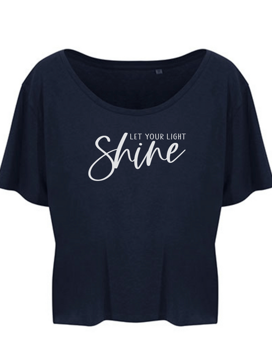 SHINE Damen cropped Shirt navy